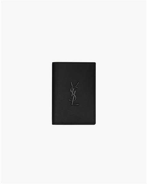 porte passeport yves saint laurent|CASSANDRE passport case in grain de poudre embossed .